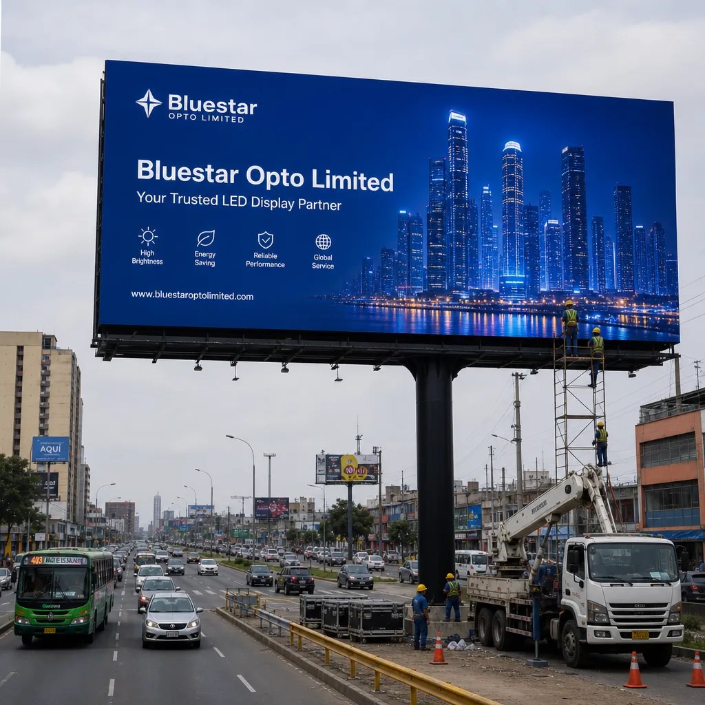 Large outdoor LED billboard project case
